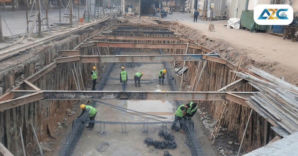 AZC thi công nền móng dự án nhà máy Phitaphaco Hoàng Sơn